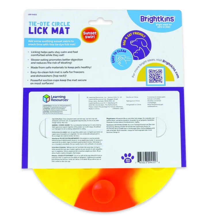 Brightkins TIE-DYE CIRCLE LICK MAT Mata do lizania