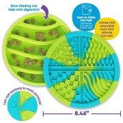 Brightkins Łamigłówka Miska spowalniająca CIRCLE 2-in-1 SLOW FEEDER BOWL &amp; LICK MAT dla psa i kota
