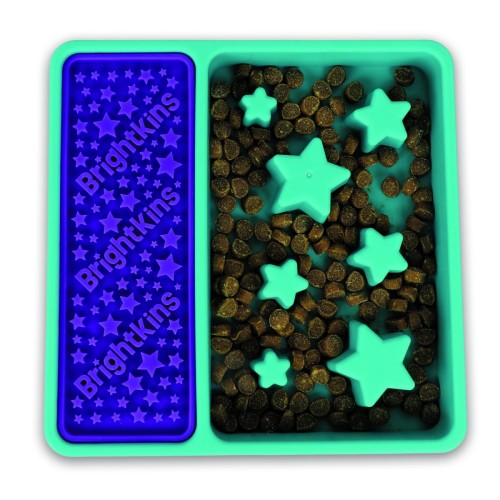 Brightkins Łamigłówka Miska spowalniająca SQUARE 2-in-1 SLOW FEEDER BOWL &amp; LICK MAT dla psa i kota