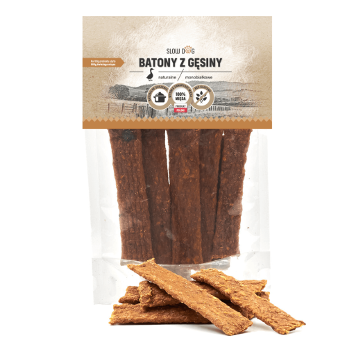 SLOW DOG Batony z gęsiny 100g Przysmak dla psa