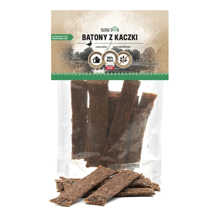 SLOW DOG Batony z kaczki 100g Przysmak dla psa