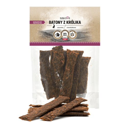 SLOW DOG Batony z królika 100g Przysmak dla psa