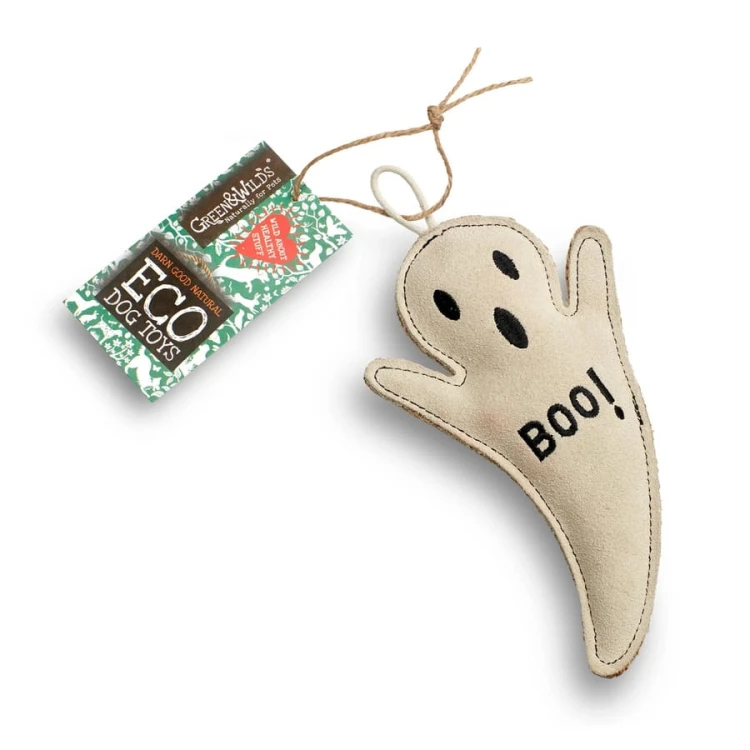 GREEN &amp; WILD'S Boo Hoo Ghost (Duszek) zabawka ekologiczna dla psa