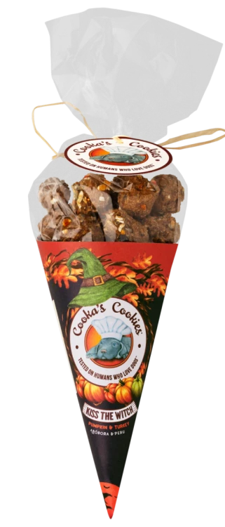 Cooka's Cookies KISS THE WITCH Przysmaki dla psa z indyka i dyni 50g