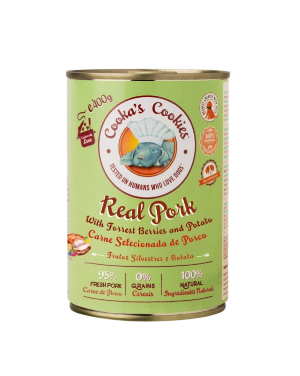 Cooka’s Cookies REAL PORK Karma mokra dla psów z wieprzowiną 400g