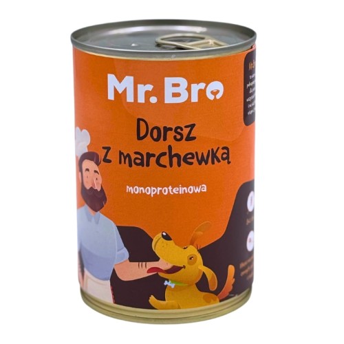 Mr. Bro Dorsz z Marchewką 400g – Monoproteinowa karma mokra dla psa
