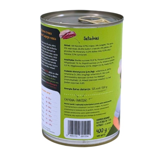 Mr. Bro Kaczka z Jabłkiem 400g – Monoproteinowa karma mokra dla psa