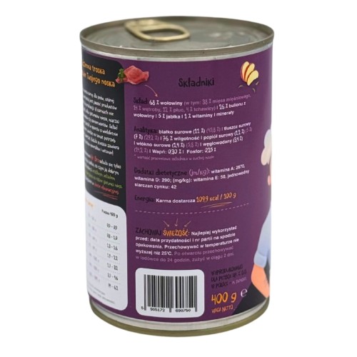 Mr. Bro Wołowina z Jabłkiem 400g – Monoproteinowa karma mokra dla psa