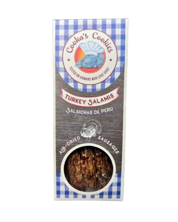 Cooka's Cookies TURKEY SALAMIS kiełbaski z indyka 80g Przysmaki dla psa