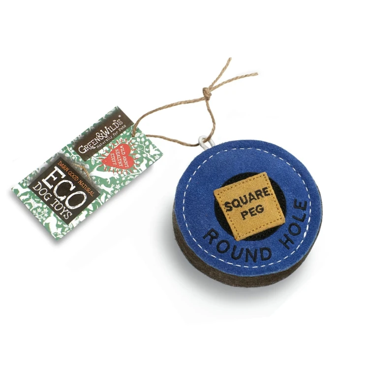 GREEN &amp; WILD'S Square Peg - Round Hole zabawka ekologiczna dla psa