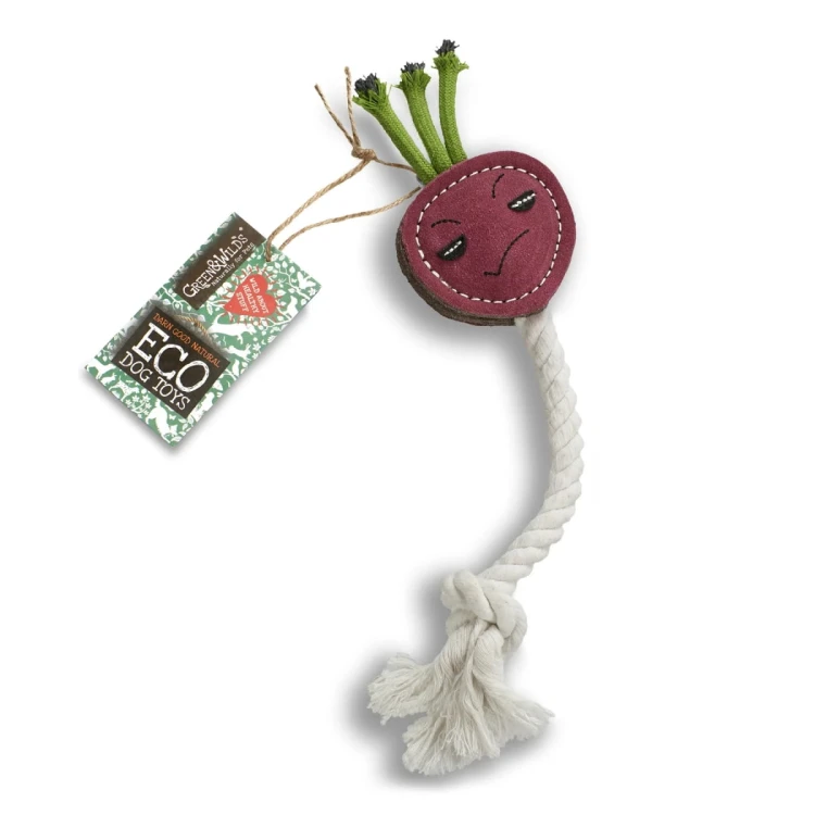 GREEN &amp; WILD'S Ruby the Radish (Rzodkiewka) zabawka ekologiczna dla psa