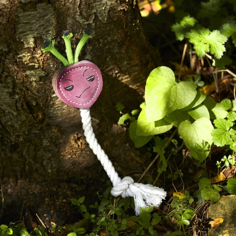 GREEN &amp; WILD'S Ruby the Radish (Rzodkiewka) zabawka ekologiczna dla psa