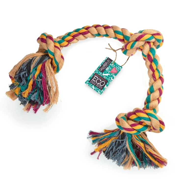 GREEN &amp; WILD'S Big Rope 3 Knot zabawka ekologiczna dla psa