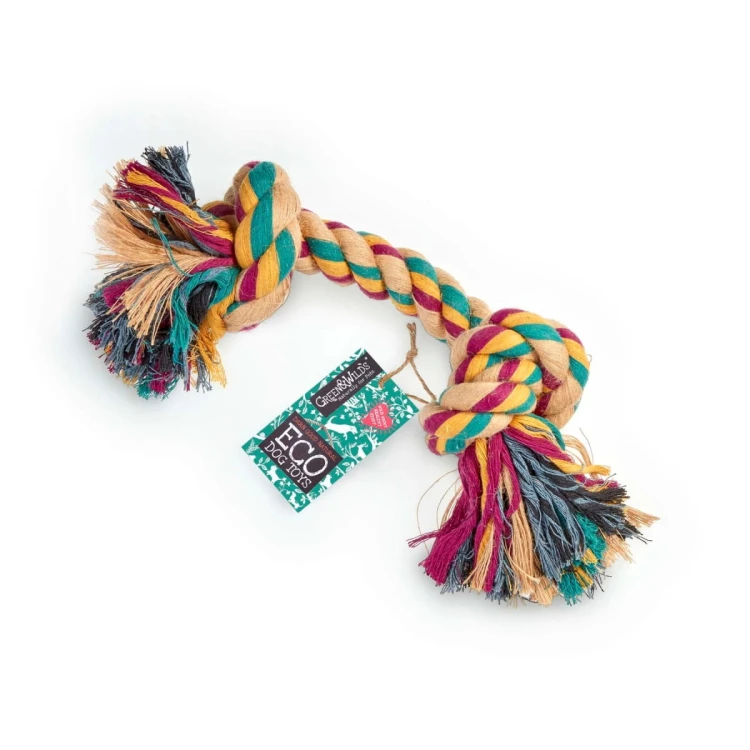 GREEN &amp; WILD'S Big Rope 2 Knot zabawka ekologiczna dla psa