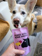 Food Studio Chefs PUREE dla psów z bulionem kostnym z ŁOSIA z marchewką, dziką żurawiną i czarną porzeczką 150ml