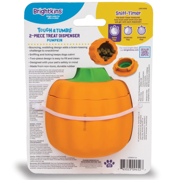 Brightkins Zabawka na przysmaki Pumpkin Treat Dispenser DYNIA