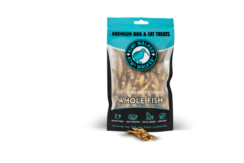 Kiwi Walker 100% CAŁA RYBA Przysmaki suszone powietrzem dla psa i kota 100g