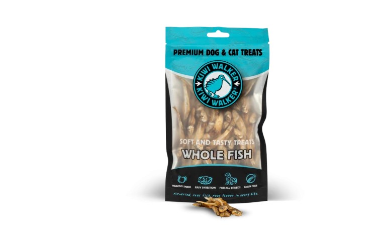 Kiwi Walker 100% CAŁA RYBA Przysmaki suszone powietrzem dla psa i kota 100g