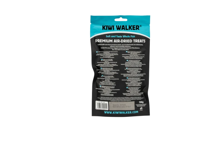 Kiwi Walker 100% CAŁA RYBA Przysmaki suszone powietrzem dla psa i kota 100g