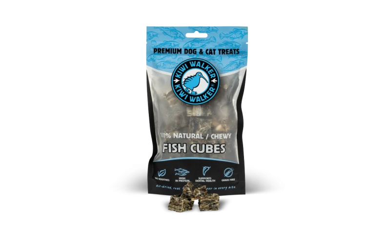 Kiwi Walker 100% DORSZ KOSTKA Przysmaki suszone powietrzem dla psa i kota 100g