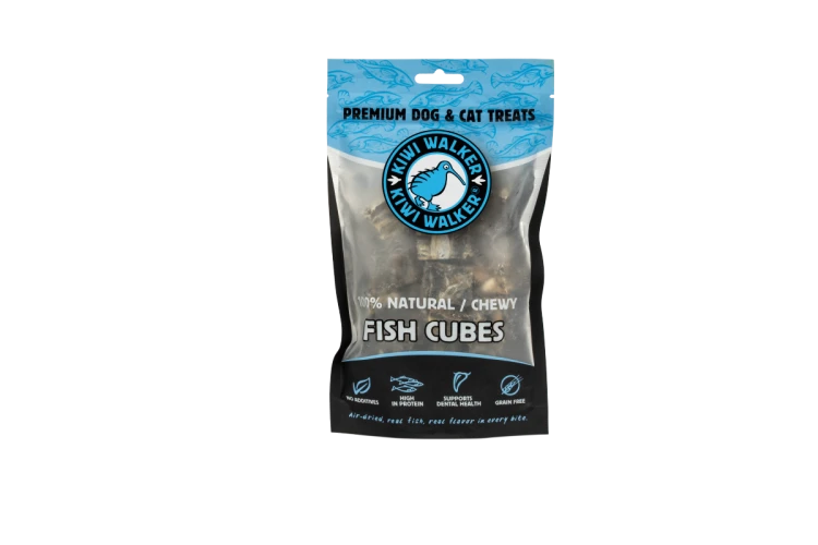 Kiwi Walker 100% DORSZ KOSTKA Przysmaki suszone powietrzem dla psa i kota 100g