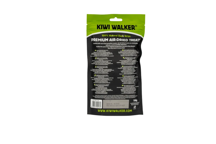 Kiwi Walker 100% KACZKA PASKI Przysmaki suszone powietrzem dla psa i kota 100g