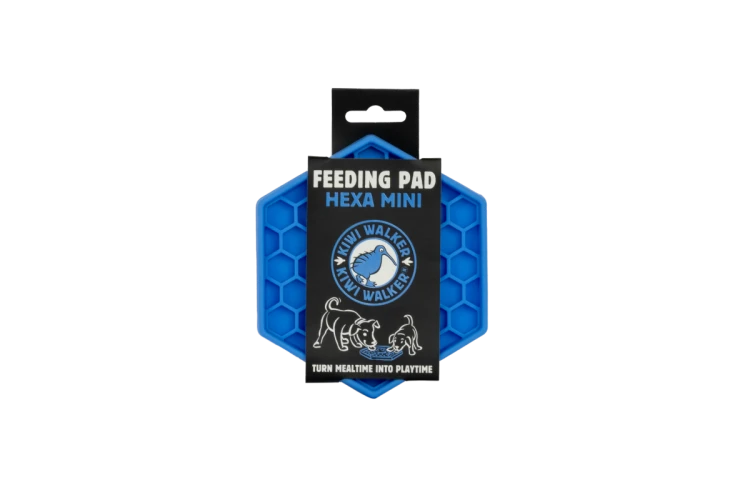 Kiwi Walker Hexa Feeding Pad Mini – mata do lizania dla psa i kota niebieska