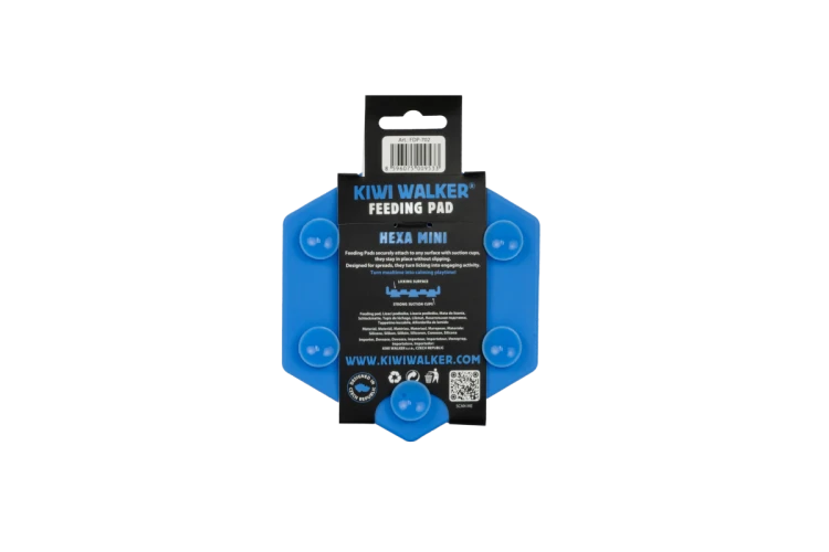 Kiwi Walker Hexa Feeding Pad Mini – mata do lizania dla psa i kota niebieska