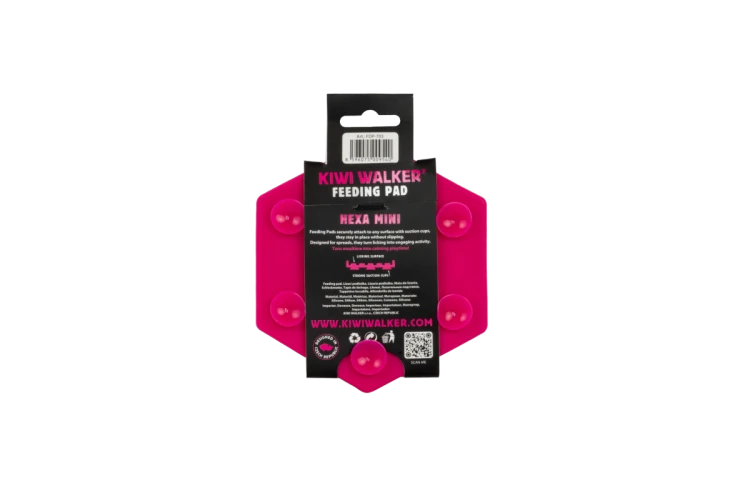 Kiwi Walker Hexa Feeding Pad Mini – mata do lizania dla psa i kota różowa