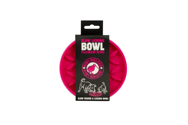 Kiwi Walker Slow Licking Bowl Flower Mini – miska spowalniająca jedzenie i lizanie dla psa i kota różowa