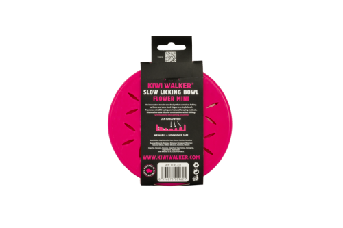 Kiwi Walker Slow Licking Bowl Flower Mini – miska spowalniająca jedzenie i lizanie dla psa i kota różowa