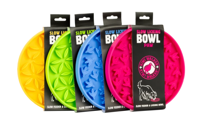 Kiwi Walker Slow Licking Bowl Paw Maxi – miska spowalniająca jedzenie i lizanie dla psa i kota niebieska