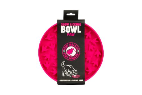 Kiwi Walker Slow Licking Bowl Paw Maxi – miska spowalniająca jedzenie i lizanie dla psa i kota różowa
