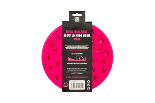 Kiwi Walker Slow Licking Bowl Paw Maxi – miska spowalniająca jedzenie i lizanie dla psa i kota różowa