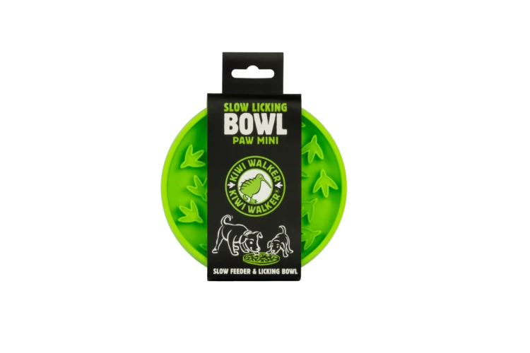 Kiwi Walker Slow Licking Bowl Paw Mini – miska spowalniająca jedzenie i lizanie dla psa i kota zielona