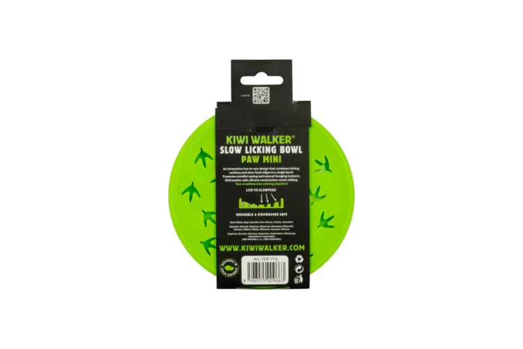 Kiwi Walker Slow Licking Bowl Paw Mini – miska spowalniająca jedzenie i lizanie dla psa i kota zielona