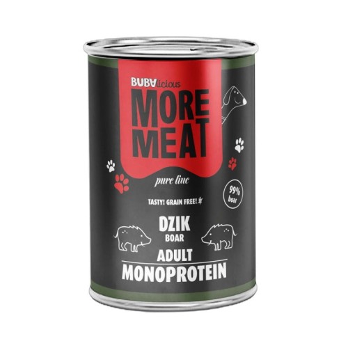 BUBAlicious MORE MEAT karma mokra mono Pure dzik 400g