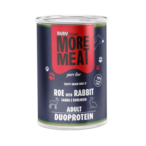 BUBAlicious MORE MEAT karma mokra duo Pure sarna i królik 400g