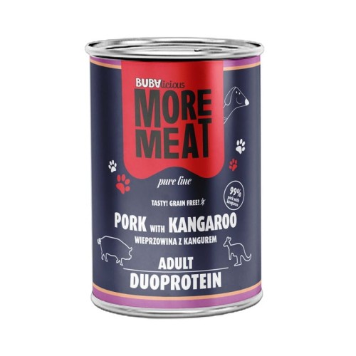 BUBAlicious MORE MEAT karma mokra duo Pure wieprzowina kangur 400g