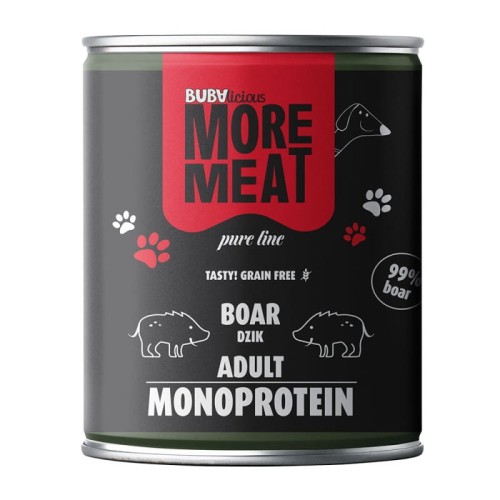 BUBAlicious MORE MEAT karma mokra mono Pure dzik 800g