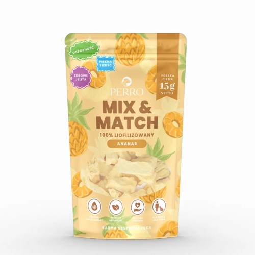 PERRO MIX &amp; MATCH Ananas Przysmaki liofilizowane 15g Przysmaki dla psa