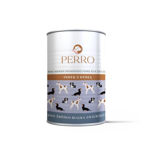 PERRO JUNIOR Indyk i dynia karma mokra dla szczeniąt 400g