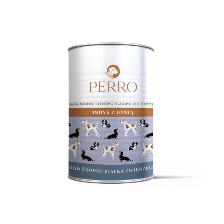 PERRO JUNIOR Indyk i dynia karma mokra dla szczeniąt 400g