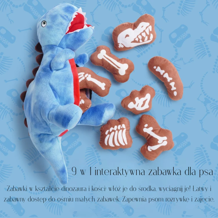 Nocciola Zabawka węchowa - norka dla psa 9-w-1 DINOZAUR