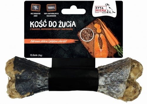 Syta Micha Kość do żucia dla psa na piękną sierść