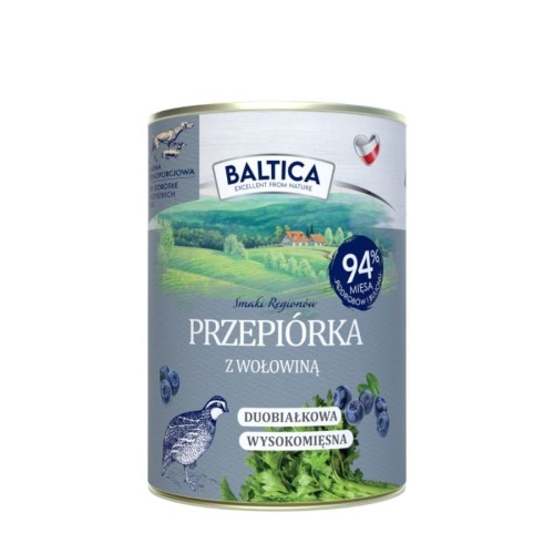 BALTICA Karma mokra Przepiórka z wołowiną 400 g