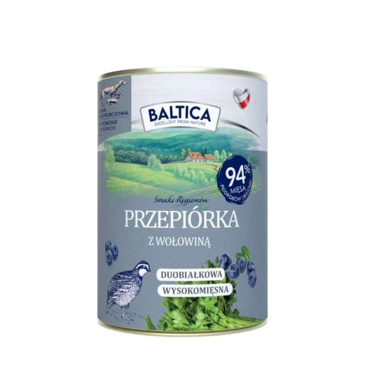 BALTICA Karma mokra Przepiórka z wołowiną 400 g