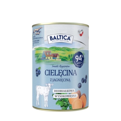 BALTICA Karma mokra Cielęcina z jagnięciną i batatem 400g