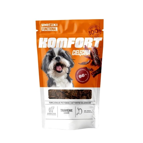 UNISZKI Przysmaki funkcjonalne dla psa Komfort na trawienie – Cielęcina 90g