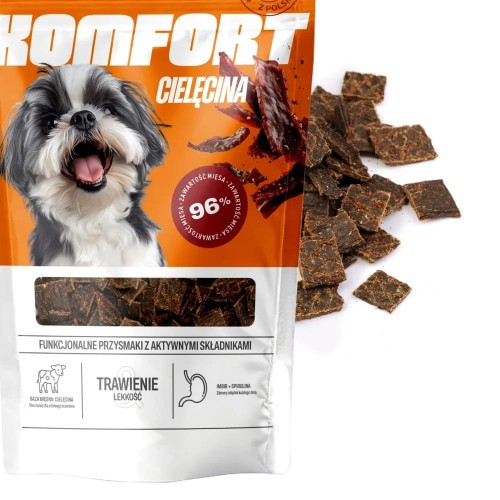 UNISZKI Przysmaki funkcjonalne dla psa Komfort na trawienie – Cielęcina 90g